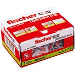 Fischer 555006 Duopower 6 X 30 - Asma Dolapların Sabitlenmesi İçin Evrensel Dübel, Beton, Duvar Ve Plaka Yapı Malzemeleri Vb. İçin, 100 Adet