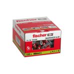 Fischer Duopower 8 X 40, Güçlü 2 Bileşenli Dübel, Beton, Tuğla, Taş, Alçı Yapı Plakaları Vb. Sabitlemek İçin Plastik Dübel, Vidasız, 100 Adet