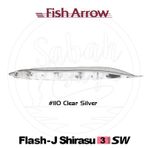 Fish Arrow Flash J Shirasu 7.5 cm SW 110 Clear Silver Sahte Balık