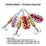 Fishack Glidex 3'Lü Döner Kaşık Seti - 7G No:3 - Vmc İğneli Turna Ve Alabalık Avcısı