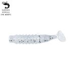 Fishack Silikon Kurt Yem - 1,5g 45mm - Fishack - 10 Adet - Simli Beyaz - Karides Kokulu