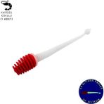 Fishack Silikon Kurt Yem - 2,1g 70MM - Fishack Wormix - 1 Adet - Kırmızı/beyaz - Karides Kokulu