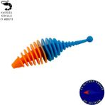 Fishack Silikon Kurt Yem - 3g 65MM - Fishack Wormix - 1 Adet - Turuncu/mavi - Karides Kokulu