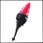 Fishack Uyguna-Yakala 3g 65MM - Silikon Kurt Yem - pembe/siyah - Karides KOKULU -YEM.765 - 3 g