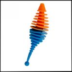 Fishack Uyguna-Yakala 3g 65MM - Silikon Kurt Yem - Turuncu/mavi- Karides KOKULU -YEM.767 - Mavi - Turuncu - Yeşil - 3 g