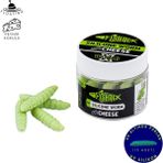Fishack Yüzen Silikon Kurt - Glow Alabalık Yemi - 37MM - Peynir Kokulu - Küf Yeşili - Trout Bait
