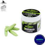 Fishack Yüzen Silikon Kurt - Glow Alabalık Yemi - 37MM - Sarımsak Kokulu - Küf Yeşili - Trout Bait