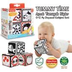 Fisher-Price 0-12 Ay Tummy Time Yumuşak Bebek Zeka Küpleri Aynalı Set Eğitici Duyusal Oyuncak Montessori Siyah - Siyah - Beyaz