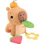 Fisher-Price 3 ay ve üzeri bebekler için Yumuşacık Obur Kapi duyusal gelişim oyuncağı, yenidoğanlar için dişlik ve çıngırak, HYR54