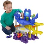 Fisher-Price Dc Batwheels Oyuncak Araba Yarışı Pisti Oyun Seti, Işıklar Ve Sesler Ile Fırlatma Ve Ya