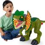 Fisher-Price Imaginext Jurassic Dünya Dinozor Oyuncağı, Thrash Saldırı Dilophosaurus 36+ İnç Işıklar ve Sesler ile Sembolik Oyun Çocuklar Yaş 3+ Yaş