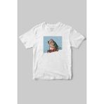 Fishing Balıkçıklık, Deniz Balık Avcılığı Regular Fit %100 Pamuk Bisiklet Yaka Hunter T-Shirt - Beyaz