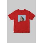 Fishing Balıkçıklık, Deniz Balık Avcılığı Regular Fit %100 Pamuk Bisiklet Yaka Hunter T-Shirt - Kırmızı - 2XL