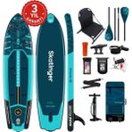 Fishing Sup Paddle Board 378X96X(12+8)CM Koltuklu&olta Tutuculu Balıkçı Şişme Sörf Tahtası Full Set - Çok Renkli