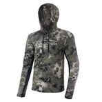 Fishoholic UPF 50 Performans Balıkçı Tişörtü - Uzun Kollu Kapüşonlu - Bol Fıçı Kesim - Nefes Alabilir Hızlı Kuruyan Güneş Koruması, Fırtına avı, 3XL