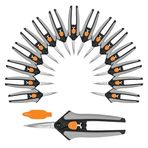 Fiskars 15 adet Mikro Uçlu Budama Snip Seti, Hassas Paslanmaz Çelik Bıçaklar, Deadheading için Softgrip Kolları, Küçük Bitkileri Kırpma ve Şekillendirme