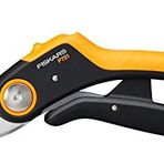 Fiskars Bahçe Makası Plus, PowerLever, P721, Taze dallar ve çalılar için, Yapışmaz kaplama, Paslanmaz çelik bıçaklar, Uzunluk: 21 cm, Siyah/Turuncu, 1057170