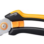 Fiskars Bypass L Bahçe Makası, Masif, P341, Taze dallar ve çalılar için, Yapışmaz kaplama, Paslanmaz çelik bıçaklar, Uzunluk: 20,5 cm, Siyah/Turuncu, 1057164