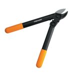 Fiskars PowerGear L31, 1000581 örs dişli budama makası, kuru ve sert ahşap için, yapışmaz kaplama, sertleştirilmiş hassas çelik, uzunluk: 39 cm, siyah/turuncu,