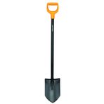 Fiskars Sert, taşlı zeminler için bahçıvan küreği, sivri, uzunluk: 117 cm, çelik yaprak ve sap, plastik sap, siyah/turuncu, sağlam, 1003455