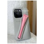 FİŞNEİLETİŞİM iPhone 16 Pro Uyumlu Rujlu Kılıf, Gri/Pink Gloss