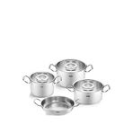 Fissler Original Profi Collection Cam Kapak Çelik 7 Parça Tencere Seti