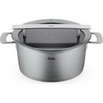 Fissler Phi Collection Cam Kapak Kısa Tencere 24 cm - Gri