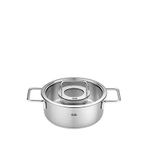 Fissler Pure Collection Cam Kapak Kısa Çelik Tencere 24 Cm