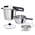 Fissler Vitaquick 6+3.5 lt Gri Düdüklü Tencere Set