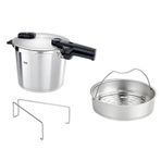 Fissler Vitaquick Black 6 lt Gri Düdüklü Tencere