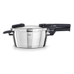 Fissler Vitaquick düdüklü tencere, 3,5 l, çap 22 cm, paslanmaz çelik, 2 pişirme kademesi, Almanya'da üretilmiştir, indüksiyon