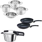 Fissler Vitaquick Edition 4,5 Litre Düdüklü Tencere + Original Profi Collection Tencere ve Tava Seti - Gümüş