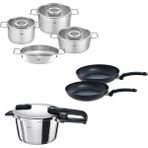 Fissler Vitaquick Edition 4,5 Litre Düdüklü Tencere + Pure Collection Tencere ve Tava Seti - Gümüş