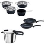 Fissler Vitaquick Edition 6 Litre Düdüklü Tencere + Adamant Tencere Seti Ergonomik Tasarım ve Kolay Temizlik