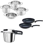 Fissler Vitaquick Edition 6 Litre Düdüklü Tencere + Original Profi Collection Tencere ve Tava Seti - Gümüş