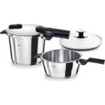 Fissler Vitaquick Glossy Düdüklü Tencere 6.0 L + 3.5 L - Metalik - 6 + 3,5 lt