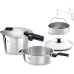 Fissler Vitaquick Mat 8+4 Litre Düdüklü Tencere + Buharda Pişirme Aparatı