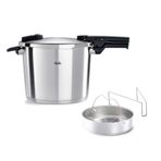 Fissler Vitaquick Premium 10 Litre Düdüklü Tencere + Buharda Pişirme Aparatı
