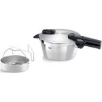 Fissler Vitaquick Premium 3,5 Litre Düdüklü Tencere Buhar Aparatı Dahil - 1 L - Beyaz