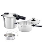 Fissler Vitaquick Premium 6+3,5 Litre Düdüklü Tencere + Buharda Pişirme Aparatı
