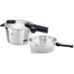 Fissler Vitaquick Premium Düdüklü Tencere 4.5 lt + 2.5 lt Metalik Paslanmaz Çelik Set - 2,5 - 4,5 L Set