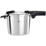 Fissler Vitaquick Premium Mat 8+4 Litre Düdüklü Tencere + Buharda Pişirme Aparatı - 4 - 8 L Set - Gümüş