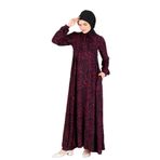 Fistan Tesettür Nevrül Robadan Mevlana Elbise Çan Etekli Elbise Namaz Elbisesi Viskon Pamuklu Elbise Siyah Mor 38
