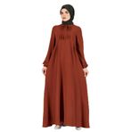 Fistan Tesettür Nevrül Robadan Mevlana Elbise Çan Etekli Elbise Namaz Elbisesi Viskon Pamuklu Elbise Taba Rengi 36