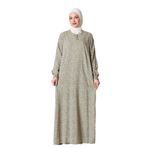 Fistan Tesettür Tesettür Giyim Anne Elbises Namaz Elbissi Viskon Çiçek Boydan Elbise V Roba Balık Elbise Büyük Beden Çiçek Desen Fıstık Yeşili 54-56