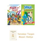Fıstık Gibi Hayat + Şirinler İle Hikâyeli Boyama Kitabı - Yabani Şirin + Yaramaz Tavşan Masalı