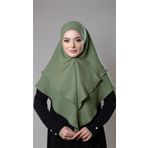 Fıstık Yeşili Pratik Hazır Geçmeli Tesettür Eşarp Pamuk Caz Kumaş Çift Katlı Düz Hijab 2303_36
