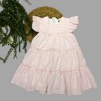 Fistolu Salaş Elbise - 6 Yaş - Pembe