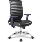 Fit Deri Çalışma Sandalyesi - Siyah