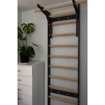 Fit Ladder Fitladder Kombo Bar - Ahşap Barfiks Barı, Isveç Merdiveni, Egzersiz Barı, Skolyoz Duvar Barı (Ahşap-Siyah)